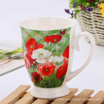 Creative  England  flower style ceramic mug